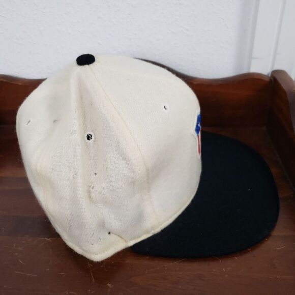VINTAGE‎ USA Baseball Hat Cap Fitted 6 7/8 White Ebbets Field Flannels USA - Picture 4 of 8